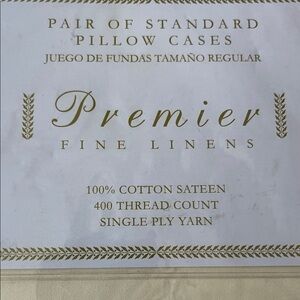 Premier Fine Linens Pillow Cases - White